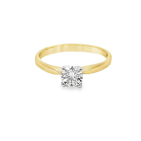 14K Yellow Gold 0.50CT Lab Grown Diamond Engagement Ring