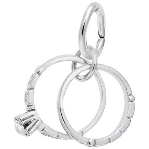 Sterling Silver Wedding Rings Charm