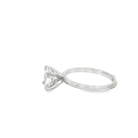 14K White Gold 1.05CT Oval Lab Grown Diamond Ring