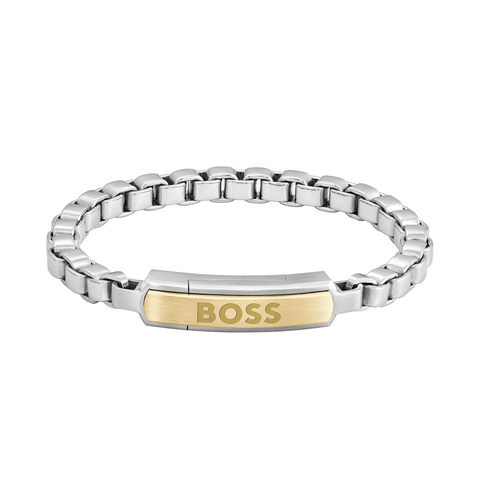 Hugo Boss Jewellery Men's Devon Collection Two Tone Chain Bracelet 1580597M