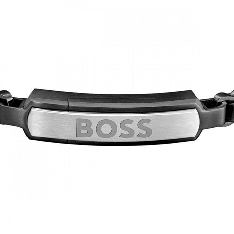 Hugo Boss Jewellery Mens Devon Collection Black IP Bracelet 1580598M