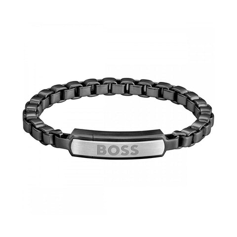 Hugo Boss Jewellery Men's Devon Collection Black IP Bracelet 1580598M