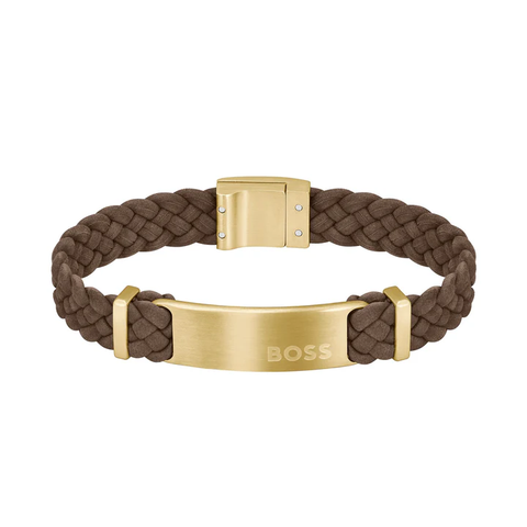 Hugo Boss Jewelry Men's Dylan leather Bracelet 1580607M