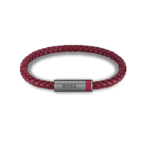 Hugo Boss Jewellery Men's Ares Single Braided Leather Bracelet 1580626