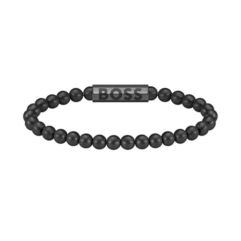 Hugo Boss Jewelry Men's Sphere Black Ion Plating Stainless Steel Bracelet 1580659M