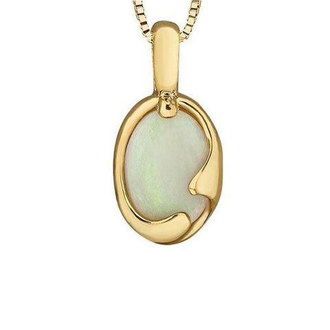 10K Yellow Gold 75 Opal Pendant