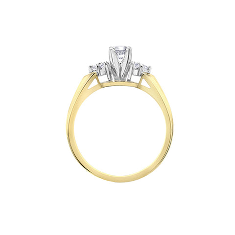 0.25TDW Canadian Diamond 10K Yellow Gold Engagement Ring