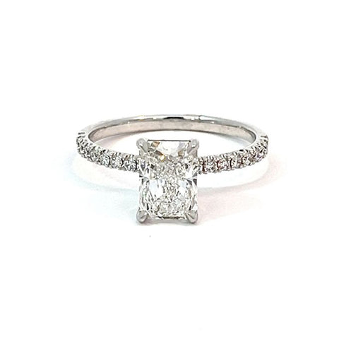 14K White Gold 1.78TDW Lab Grown Diamond Engagement Ring