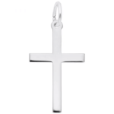 Sterling Silver Medium Plain Cross Charm