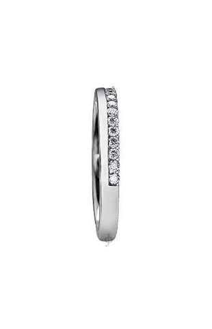 14K White Gold 0.25TDW Diamond Love Wedding Band