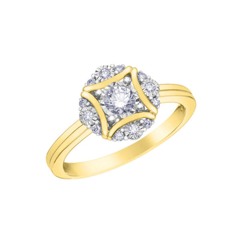 10K Yellow Gold 0.30TDW Diamond Engagement Ring