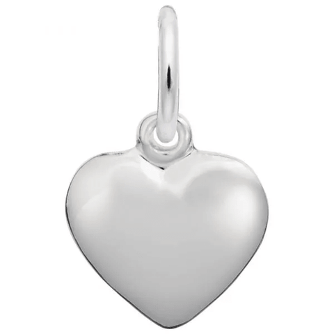 Sterling Silver Small Puffy Heart Charm