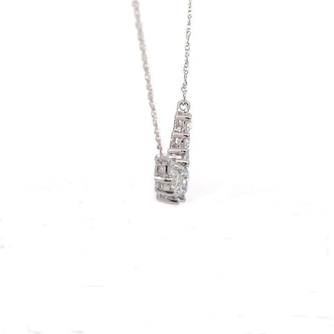 14K White Gold 2.0TDW Lab Grown Diamond Pendant