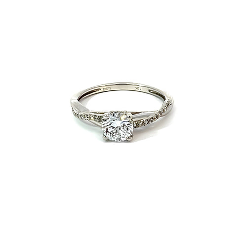 10K White Gold 1.00TDW Lab-Grown Diamond Engagement Ring Set