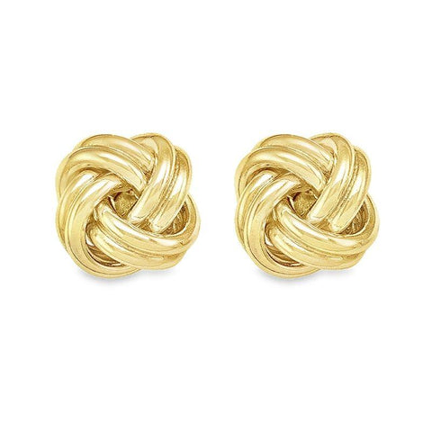 Love Knot Stud Earring in 14K and 18K Yellow Gold