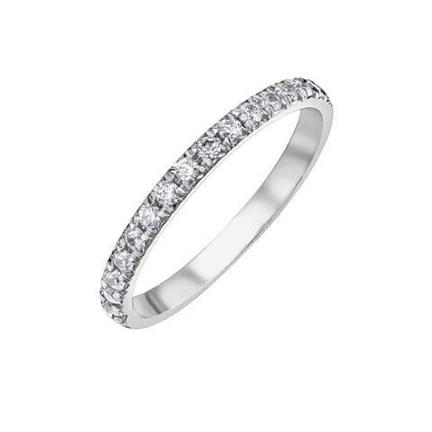 14K White Gold 0.33TDW Diamond Claw Set Wedding Band