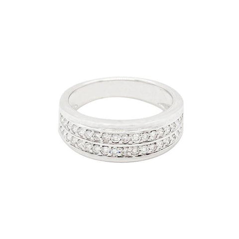 10K White Gold 0.38TDW Diamond Ladies Wedding Band