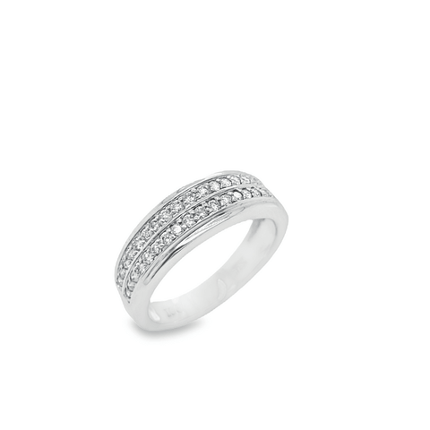 10K White Gold 0.38TDW Diamond Ladies Wedding Band