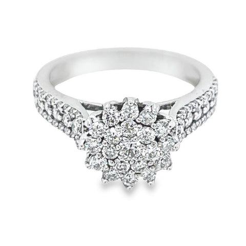 1.00 Ct TDW Diamond 14K White Gold Bridal Ring