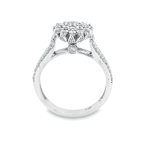 1.00 Ct TDW Diamond 14K White Gold Bridal Ring