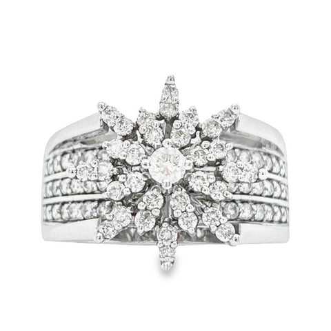 0.50 Ct TDW Diamond 10K White Gold Star Bright Special Ring