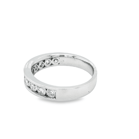 14K White Gold 0.75CT Ten Diamond Anniversary Band