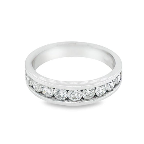 14K White Gold 0.50CT Ten Diamond Anniversary Band