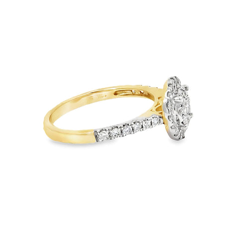 10K Yellow Gold 0.50TDW Diamond Engagement Ring