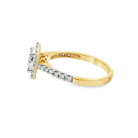 10K Yellow Gold 0.50TDW Diamond Engagement Ring