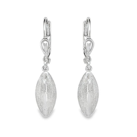 10K White Gold Fancy Drop Earrings