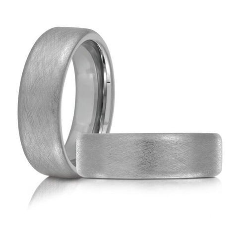 7mm Tungsten Carbide Wedding Band with Scratch Finish