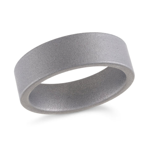 Tungsten Carbide Comfort Fit 7mm Wedding Band with Sandblast finish