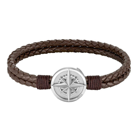 Hugo Boss Jewellery Brown Leather Mens bracelet 1580497M