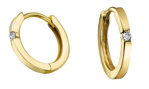 10K Yellow Gold 0.04TDW Diamond Earrings 20041