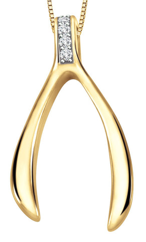 10K Yellow Gold 0.02TDW Diamond Pendant