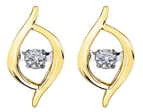 10K Yellow Gold Diamond Earrings