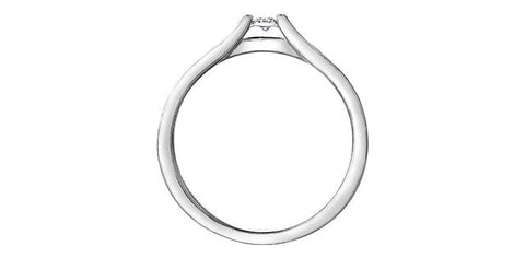 10K White Gold 0.10TDW Diamond Illusion Set Promise Ring