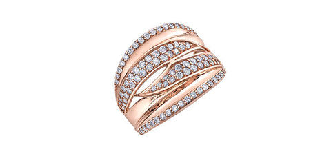 10K Rose Gold 1.00TDW Diamond Special Occasion Ring