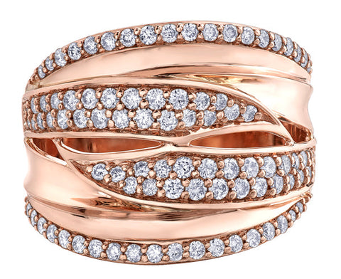 10K Rose Gold 1.00TDW Diamond Special Occasion Ring