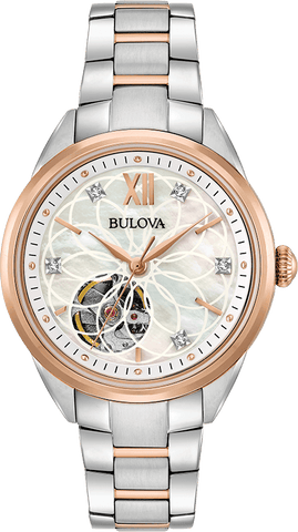 Bulova Classic Diamond Automatic Womens Watch 98P170