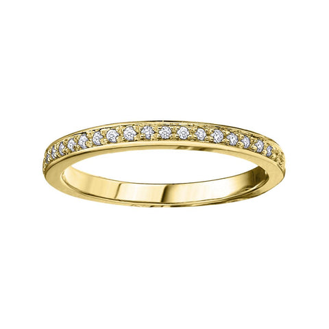 10K Yellow Gold 0.50TDW Diamond Claw Set Anniversary Band