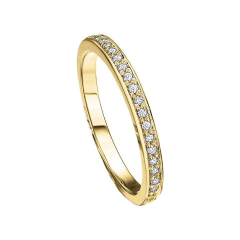 10K Yellow Gold 0.50TDW Diamond Claw Set Anniversary Band