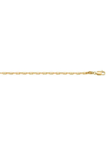 10K, 14K, 18K Yellow Gold Anchor Link 1.7 mm Italian Chain