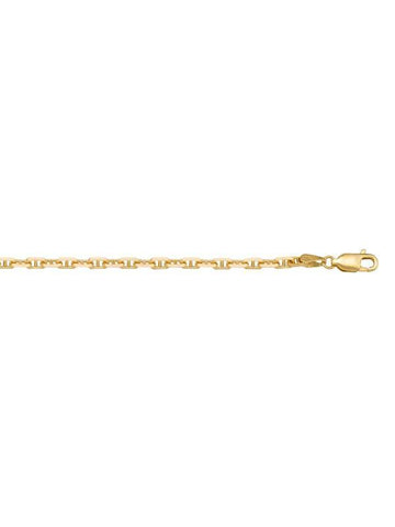 10K, 14K, 18K Yellow Gold Anchor Link 2.2 mm Italian Chain