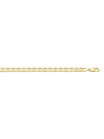 10, 14, 18 Karat Yellow Hollow Flat Anchor 3.8 mm Italian Bracelet